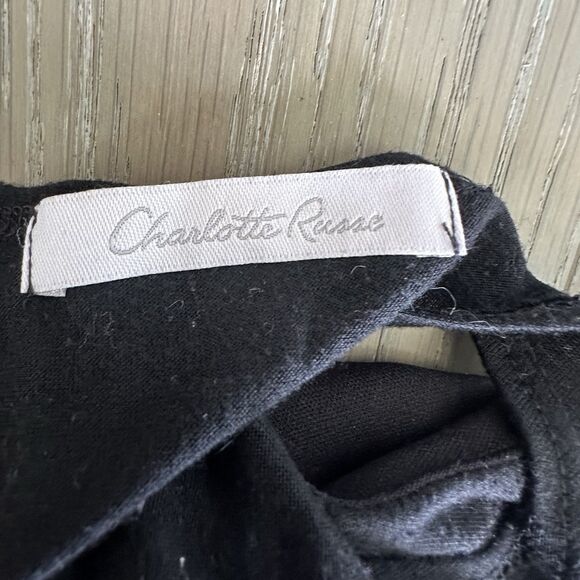 Vintage Charlotte Russe Rose Print Babydoll Tunic Dress NWOT Y2K Size M/L Racer - Picture 5 of 5